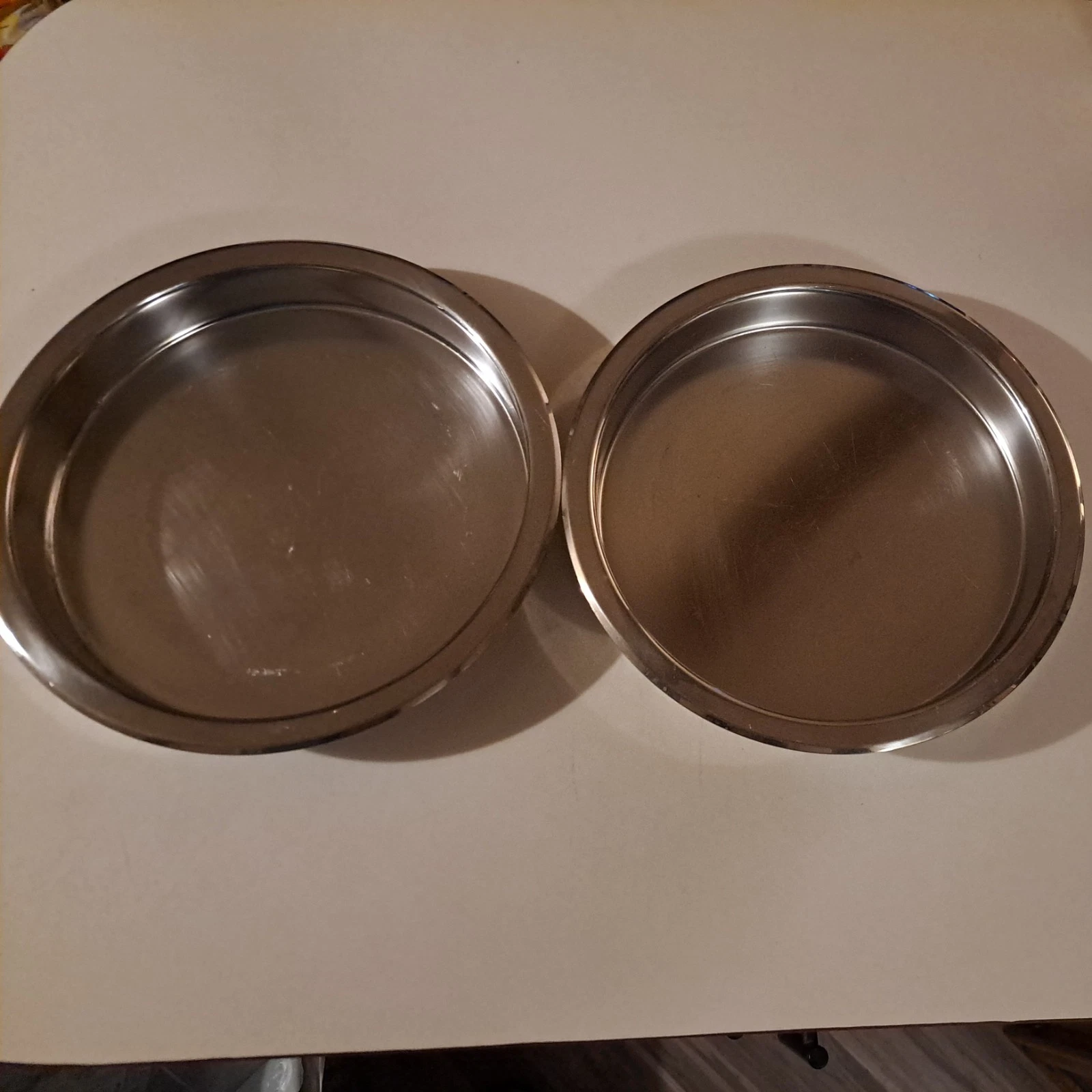 Revere Ware Stainless Steel 9" x 1 1/2" Round Cake Pan 2509-84 Set of 2