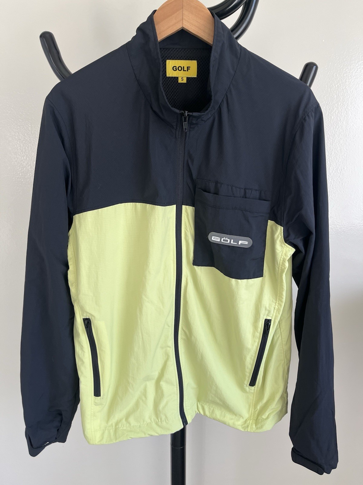 Golf Wang Small Windbreaker Jacket Split Black Ne… - image 1