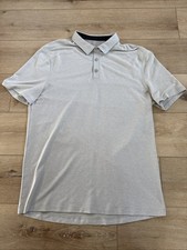 Lululemon Evolution Polo Shirt Mens XL Striped Performance Short Sleeve Stretch