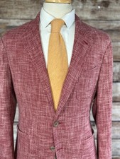 Canali Wool Cotton Silk Linen Blazer Size 40 50 EUR bs77