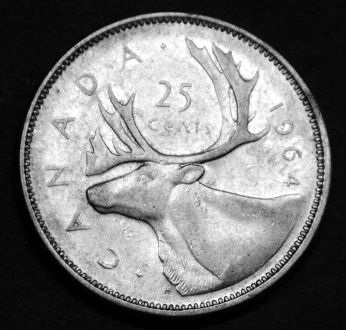 1964 25¢ silver coin in a paper flip - .15 asw = $12