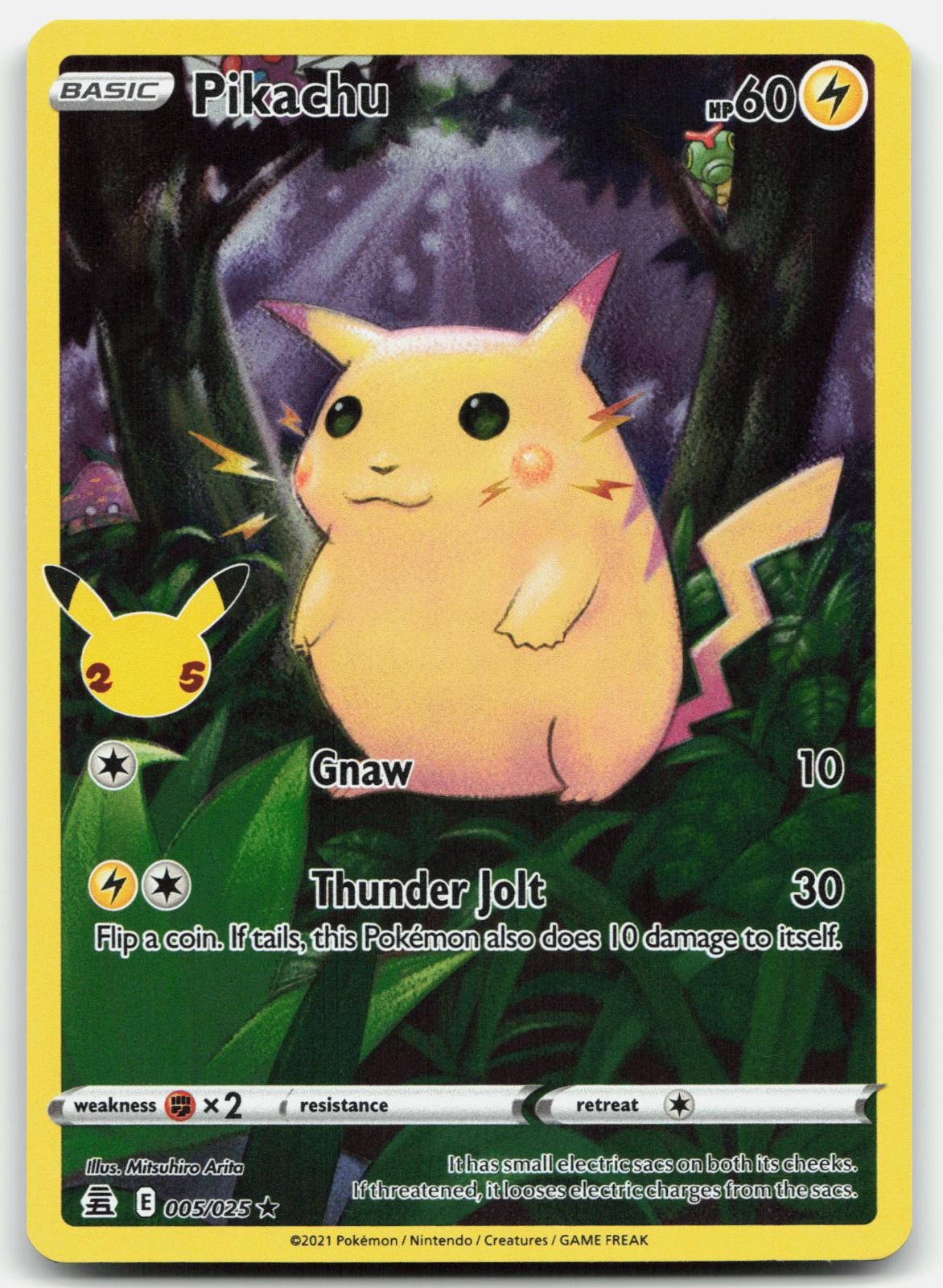 Pikachu 005/025 Holo Rare Celebrations Pokemon Near Mint