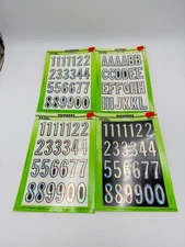 Hy-Ko Packaged Numbers & Letters, DIY Address Number Stickers - Lot of 4