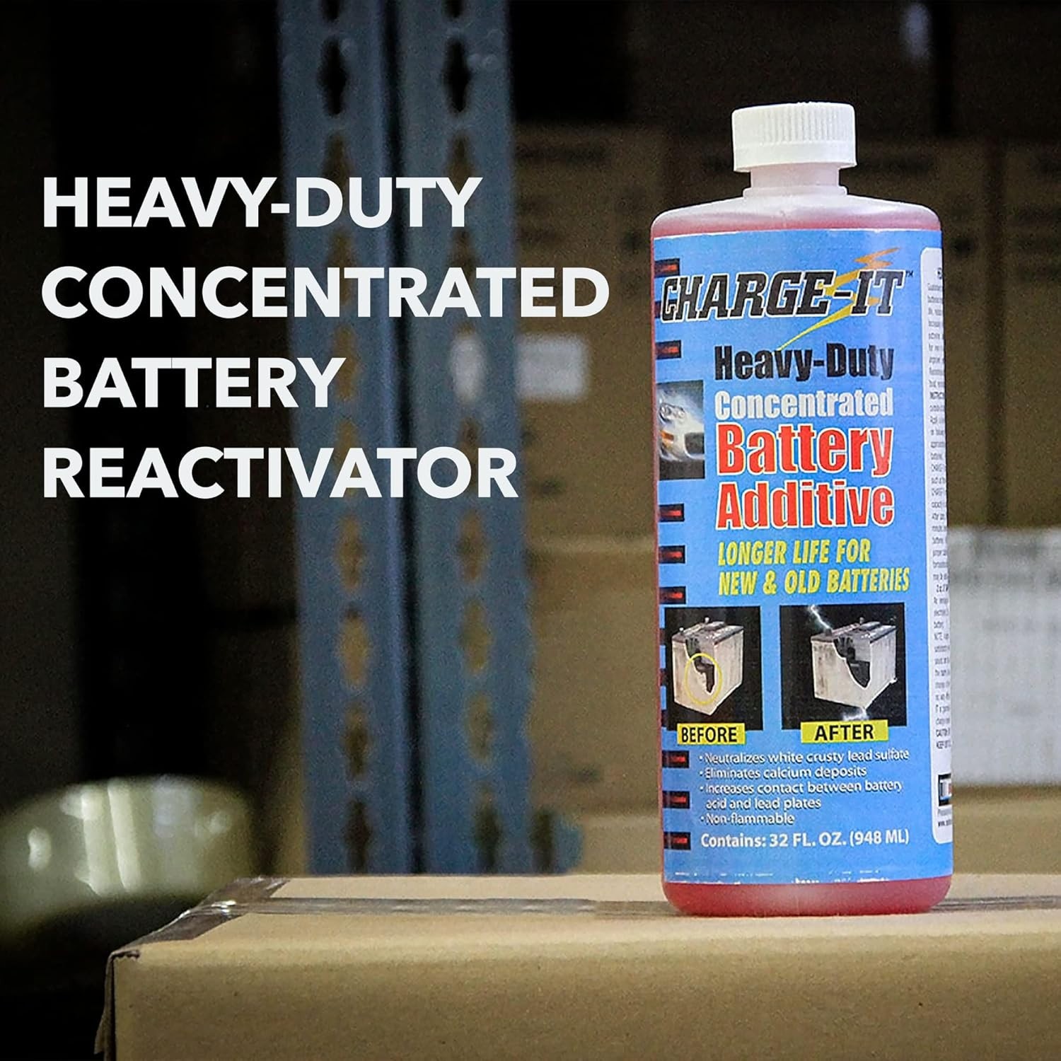 Heavy-Duty Battery Additive, 32 fl. oz. – Ideal for All Batteries and Conditions