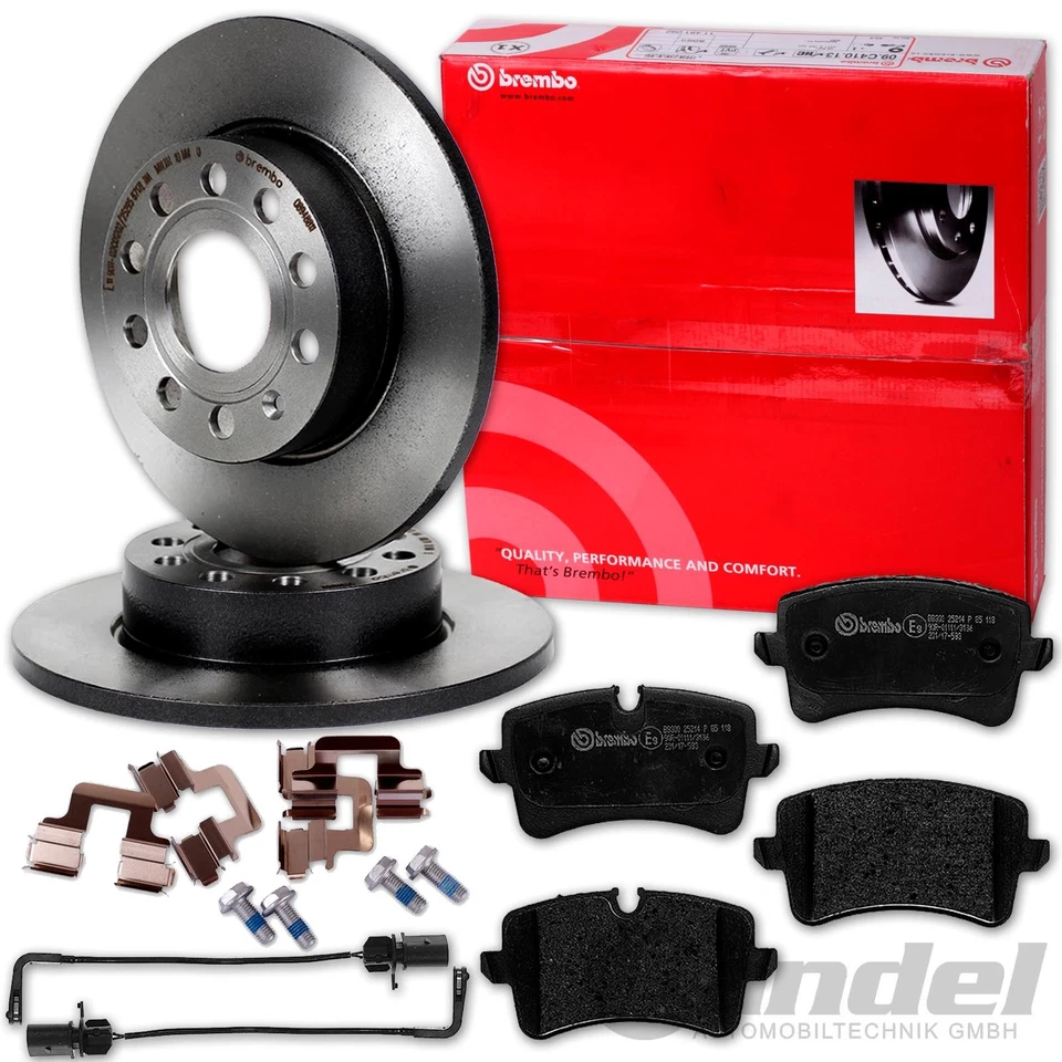 BREMBO Disques + Revêtements Avant + Arrière Convient pour Audi A6 C7 4G+A7 4G - Photo 4/4