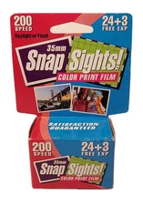 Vintage  Snap Sights 35mm Color Film 200 Speed 24+3 NEW