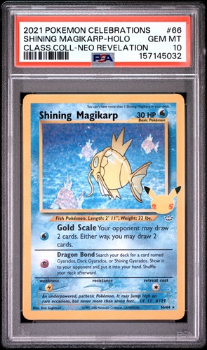Shining Magikarp Holo 66 Celebrations Classic Collection Pokemon English PSA 10