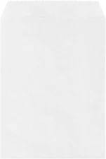 100 Pack White 4X6 Inch Kraft Paper Bags, Eco-Friendly, Disposable, Fold Top, Re