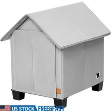 Weatherproof Dog House Elevated Structure Insulated Shelter Cats Dogs New