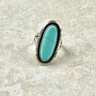 Vintage Navajo Sterling Silver Size 5.75 William Denetdale Turquoise Ring