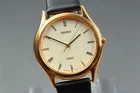 Vintage 1989 [N MINT] Seiko Spirit 5E21-6D70 Gold Roman Quartz Men’s Watch JAPAN