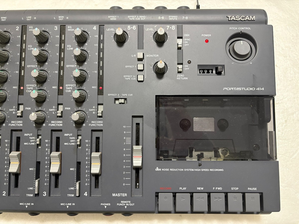 Tascam Portastudio 414 Multitrack Cassette Recorder with Adapter