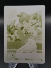 2017 Donruss Dansby Swanson Rated Rookie 1/1 Yellow Printing Plate #33 RC