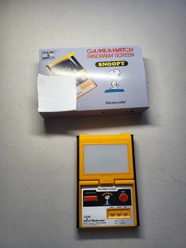 NINTENDO Game watch SNOOPY PANORAMA SCREEN SM-91 handheld Japan 1983 REPRO BOX