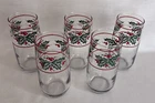 Anchor Hocking Vintage Set 5 Holly & Berries Christmas Drinking Glasses