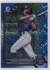 2022 Bowman Chrome Prospects Blue Shimmer Refractor 57/150 Benny Montgomery 0mn9