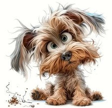 CUTE YORKIE PUPPY Sticker Car Bumper Window Wall Laptop Funny Dog kids Room Deco
