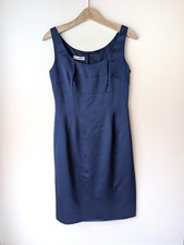 Dolce & Gabbana Sleeveless Sheath Dress Dark Blue 44 Medium Evening Cocktail