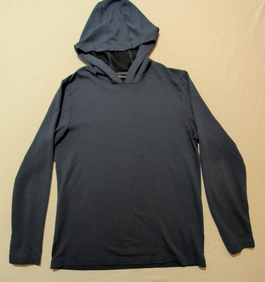 Travis Matthem Hoodie Mens Medium Blue Lightweight Pullover Sweatshirt Golf