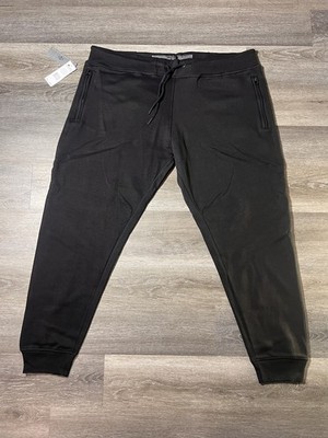 Jordan Craig 8276 Men's Black Basic Essential Fleece Jogger Sweatpants 3XL *NEW*
