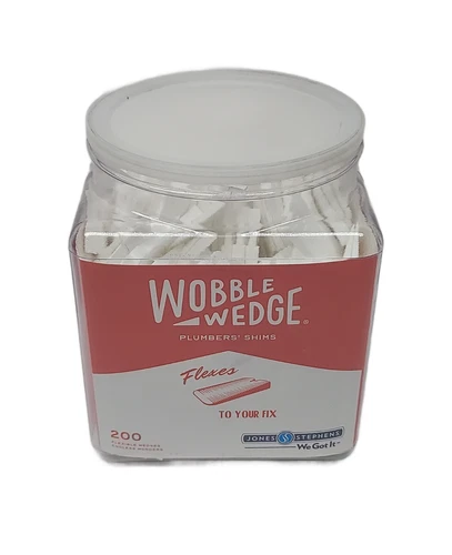 Store Display of 200 Jones Stephens S55-952 Wobble Wedges Plumber Shim White - Picture 1 of 2
