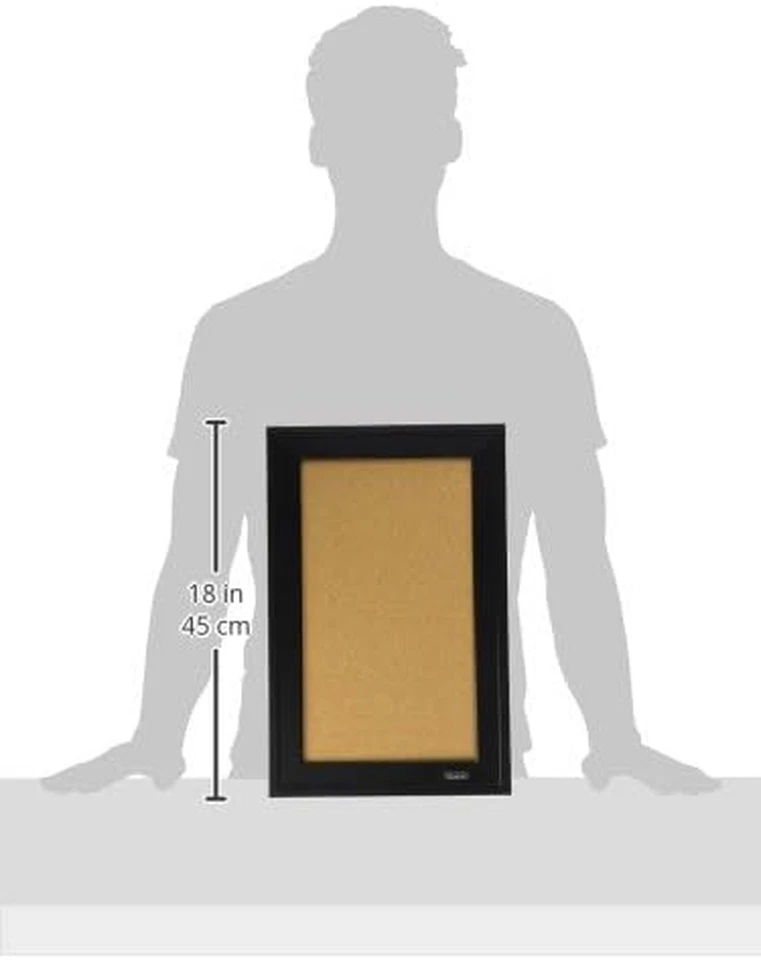 Quartet Cork Bulletin Board, Framed Corkboard, 11” X 17”, Black Frame, Message B - Image 3 of 4