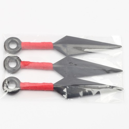 Naruto Kunai Itachi Uchiha 3 PIEZAS Ninja Arma Lanzable Cosplay Cuchillo Accesorios Juguete✲ - Imagen 10 de 10