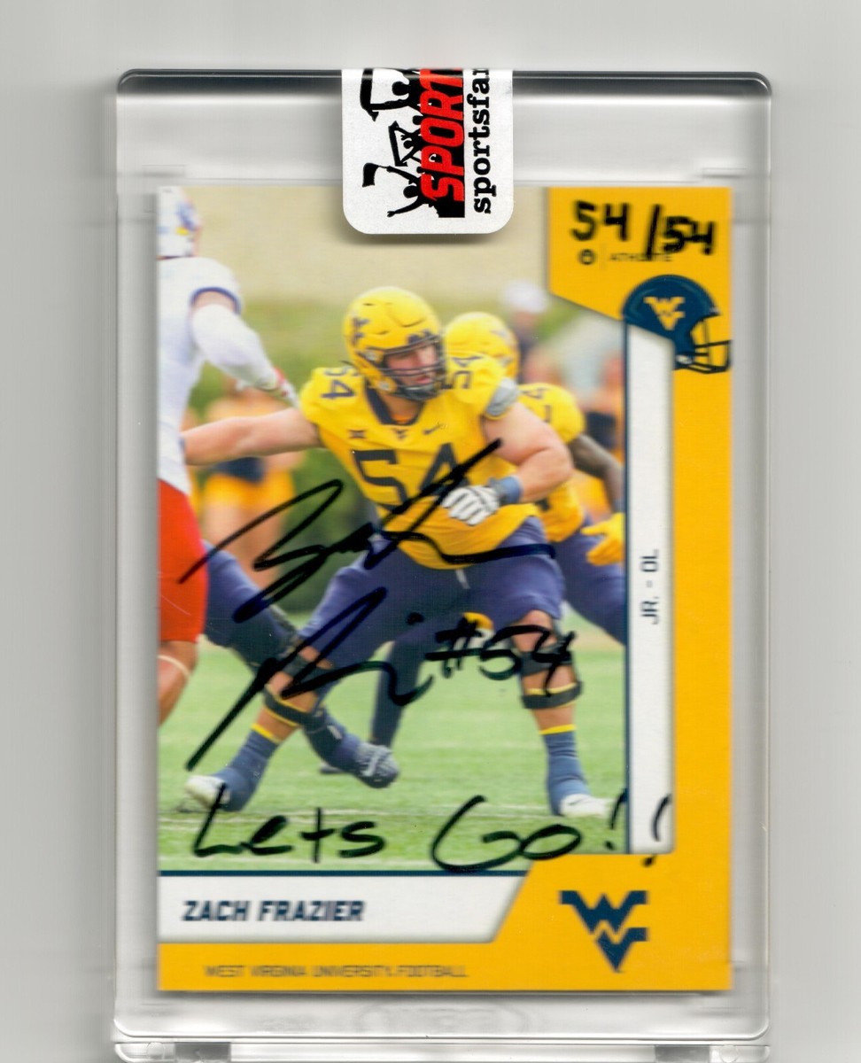 Zach Frazier WVU Mountaineers Signed ONIT Card Limited Edition #d