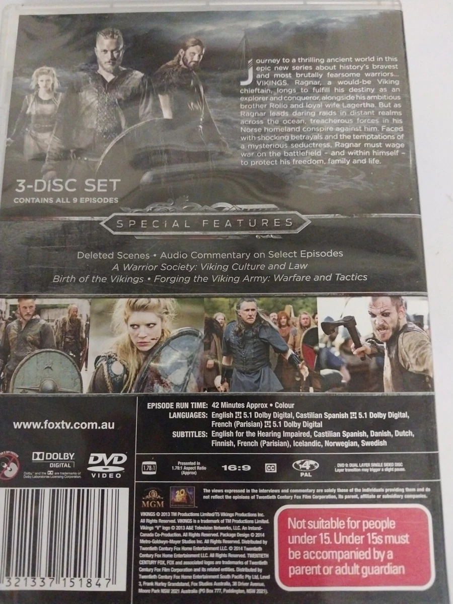 Vikings Season 1 DVD TV Series Region 4 PAL Free Post cj25