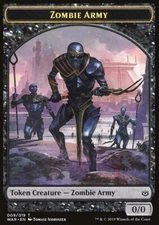 MTG Magic the Gathering Token - Zombie Army (9/330) War of the Spark LP