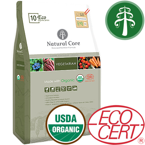 Natural Core ECO 10 Vegetarian Organic Dog Food USDA/ECOCERT Certified