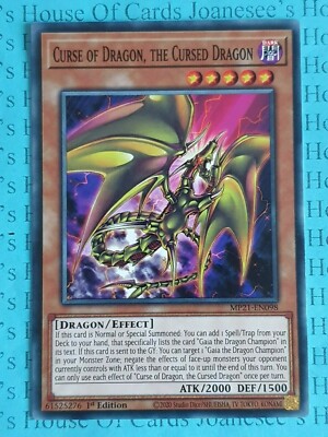Curse of Dragon, the Cursed Dragon MP21-EN098 Yu-Gi-Oh Card 1st Edition New 