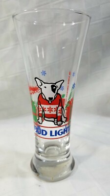 Vintage 1987 Bud Light SPUDS MACKENZIE XMAS GLASS Holiday Sweater