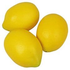 Artificial Yellow Lemons Fake Fruit Realistic Lifelike Hand Made Decoration 9pcs