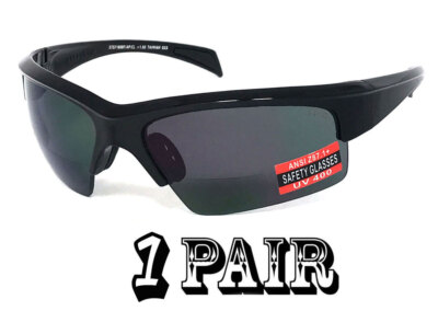 Premium Quality Bifocal Safety Reading Glasses Sunglasses UV400 AP+S Z87.1+ RE93