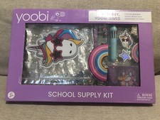 Yoobi 16 Piece School Supply Kit Essentials Unicorn Purple Gift for Kids