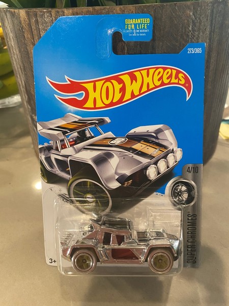 2017 Hot Wheels #273 Super Chromes Bull Whip Race Truck 4/10 Chrome-image