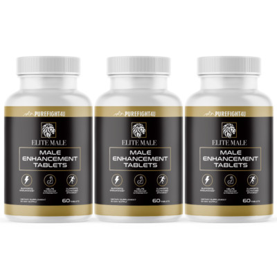 Elite Male Enhancement Tablets for Maximum Vitality and Endurance 3 Bottles
