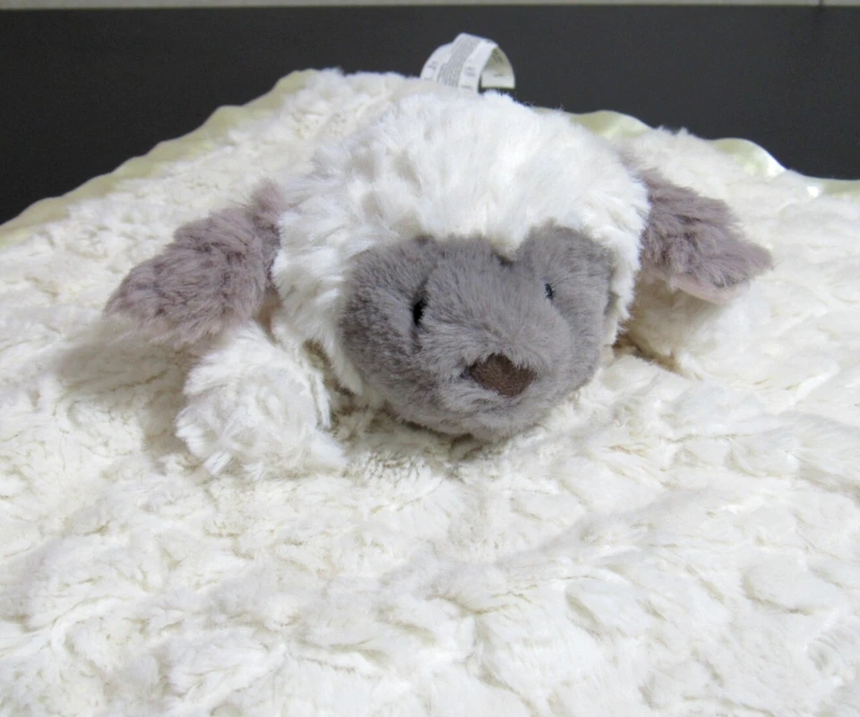 Mary Meyer Baby Lamb Lovey Satin Trim Soft Fleece Security Blanket Plush Toy - Image 2 of 4