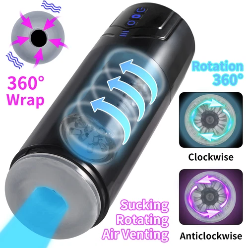 Men Sex Toy Male Masturbaters Automatic HandsFree Rotating Cup Thrusting Stroker - Picture 2 of 9