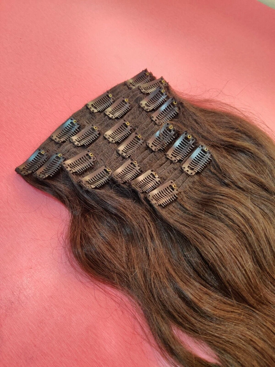 Best Quality Raw Natural Clip In Human Hair Extensions 6PCS Set