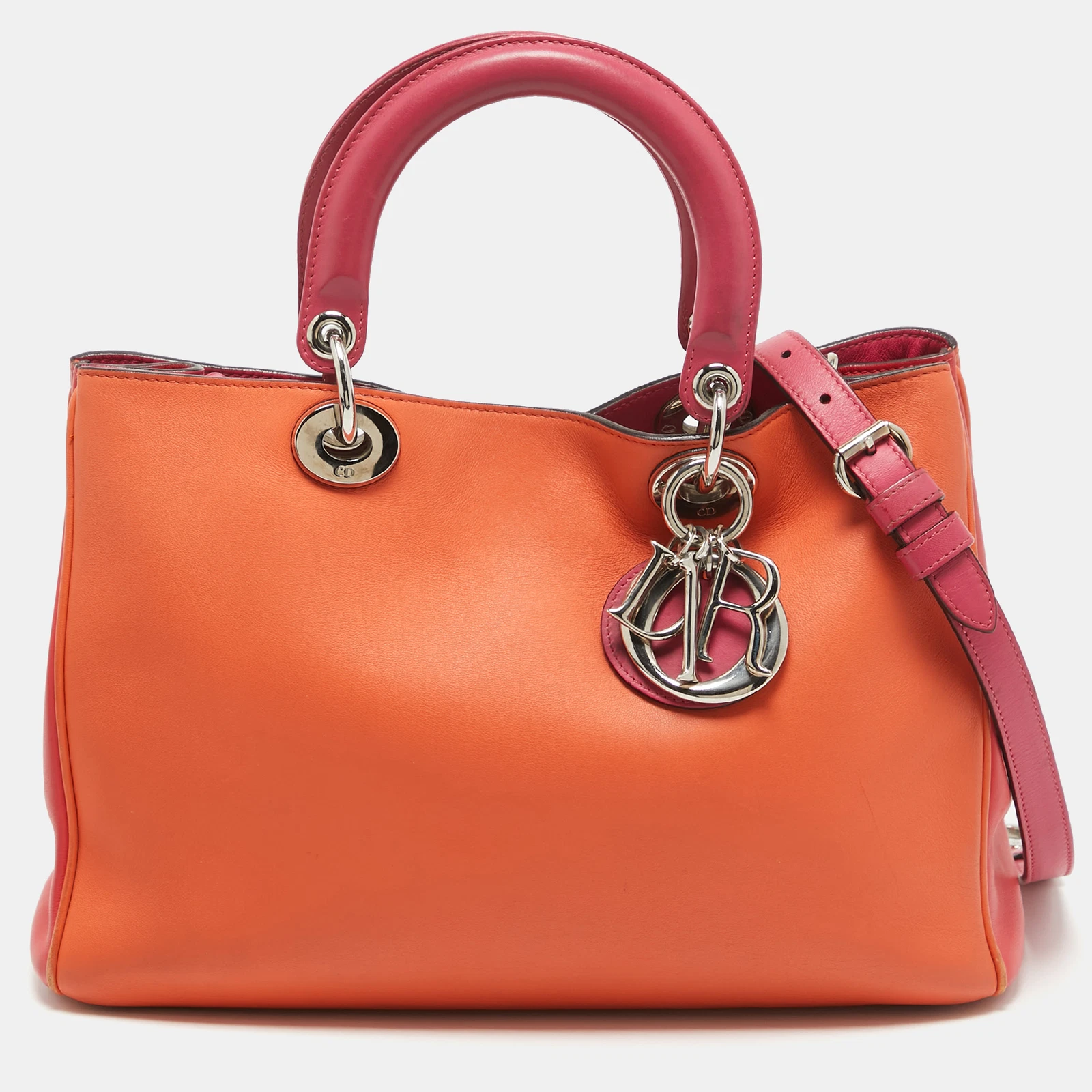 Sac cabas Dior cuir tricolore moyen Diorissimo