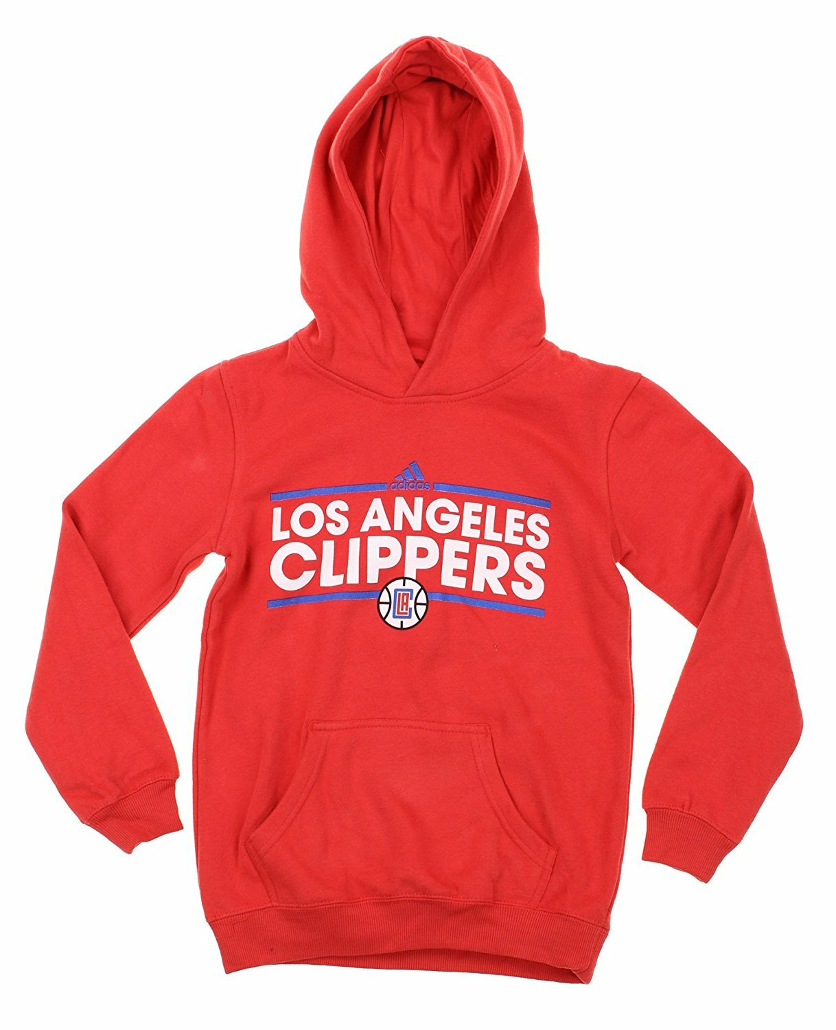 Флисовая толстовка Adidas NBA Youth Los Angeles Clippers Dassler с капюшоном, красный