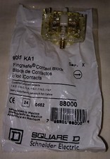 SQUARE D 9001KA1 CONTACT BLOCK, 1NO/1NC, 10A, SCREW/CLAMP 
