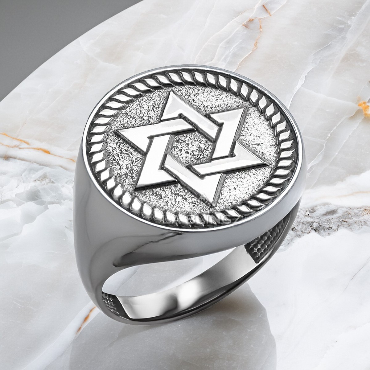 Fine 925 Sterling Silver Star Of David Ring For Women - Size 5.5, High Polish, Thin Band