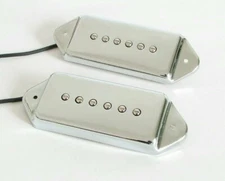 Artec Alnico 5 P90 Dog Ear Arch Pickup Set Chrome -