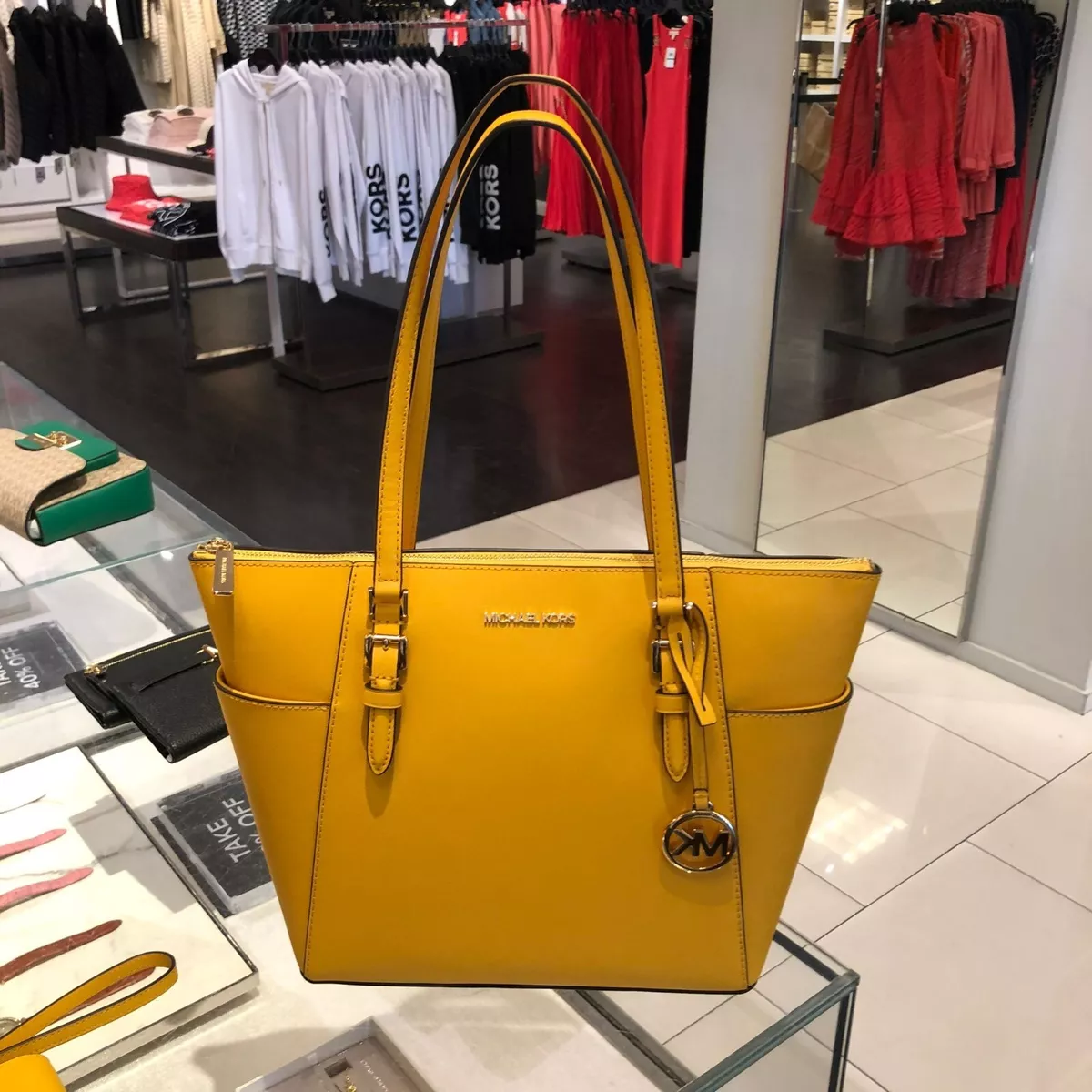 MICHAEL KORS Charlotte Large Saffiano Style Top-Zip Tote Bag - clothing &  accessories - by owner - apparel sale 