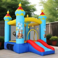 Outdoor Indoor Fun Bouncy House with Blower, Tropical Jungle Animals Party House