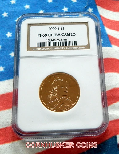 2000 S  SACAGAWEA DOLLAR NGC PF 69 CAMEO BRIGHT & REFLECTIVE ` FREE SHIPPING