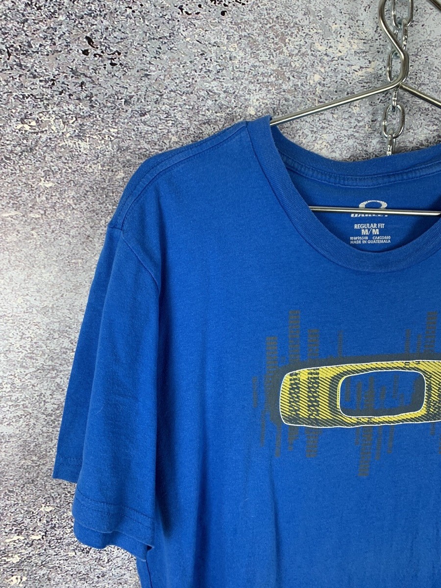 VINTAGE 90s Y2K OAKLEY BLUE MEN'S T SHIRT BIG LOGO SIZE M | eBay